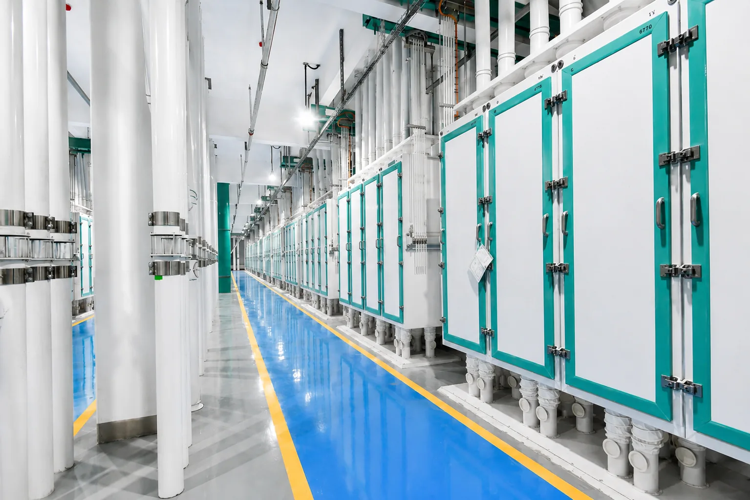 Bühler milling hall at a Lisheng plant